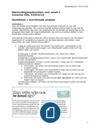 Werkcollegeopdrachten Tekstanalyse 1 (2016) week 1 - Functionele analyse