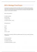 BYU- Biology Final Exam (Questions + Answers) Verified 100% Correct!!.