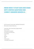 NR546 WEEK 7 STUDY 2024-2025 EXAM  WITH VERIFIED QUESTIONS AND  CORRECT ANSWERS GRADED A+