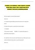 FLORIDA 2-20 GENERAL LINES AGENTS LICENSE EXAM REAL EXAM 1280+ QUESTIONS WITH CORRECT DETAILED ANSWERS|AGRADE