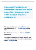 Internachi Florida State//  Internachi Florida State Exam  prep | 500+ Questions with  100% Correct Answers  | GRADED A+