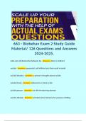 663 - Biobehav Exam 2 Study Guide Material/ 126 Questions and Answers 2024-2025.