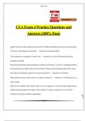 CLA Exam 4 Practice Questions and Answers (100% Pass)