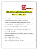 CPJE Pharmacy Practice Questions and Answers (100% Pass)