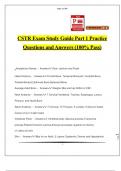 CSTR Exam Study Guide Part 1 Practice Questions and Answers (100% Pass)