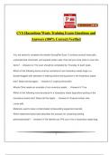 CVS Hazardous Waste Training Exam Questions and Answers (100% Correct) Verified