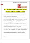 ECCO Multisystem Disorders Exam Practice Questions and Answers (100% Verified