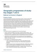 Geography programmes of study: key stages 1 and 2 National curriculum in England