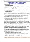 CLASSIFICATION OF ELEMENTS AND PERIODICITY IN PROPERTIES 