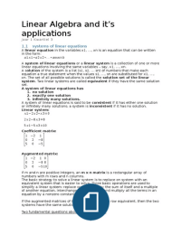 Samenvatting Lineaire Algebra 2DM80