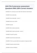 AHA PALS precourse assessment Questions With 100% Correct Answers