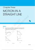 Chapter Three MOTION IN A STRAIGHT LINE