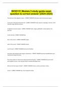 BIOD151 Module 3 study guide exam  question & correct answer (2024-2025)