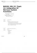 BIO201_MH_V3 |Topic 13: Integration Of Nervous System Functions