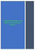 NCLEX-RN Questions and  100% Correct Answers | Grade A+