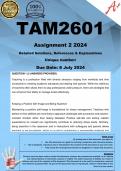 TAM2601 Assignment 2 (COMPLETE ANSWERS) 2024  - DUE 8 July 2024 