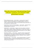   Maryville Advanced Pathophysiology Exam 3 Review questions and answers 100% guaranteed success.