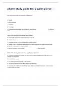 pharm study guide test 2 galen pierce Actual Questions And Detailed Answers Guaranteed A+.