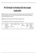 PSY 550 Module Two Worksheet 2024 with complete solution;SNHU