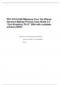  PSY 570-X1228 Milestone Four The Ethical Decision-Making Process Case Study 2-2 “Carl Klutzkind, Ph.D” 2024 with complete solution;SNHU