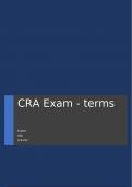 CRA EXAM - TERMS