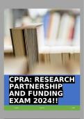 CPRA: RESEARCH PARTNERSHIP AND FUNDING EXAM 2024!!