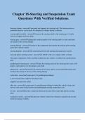 Chapter 18-Steering and Suspension Exam Questions With Verified Solutions.