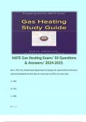 NATE Gas Heating Exam/ 50 Questions & Answers/ 2024-2025.  