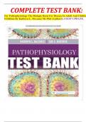 COMPLETE TEST BANK: For Pathophysiology The Biologic Basis For Disease In Adult And Children 8 Edition By Kathryn L. Mccance Ms Phd (Author)LATEST UPDATE.