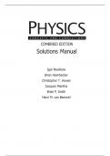 solutions manual for Physics concepts and connections combined edition 