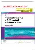 COMPLETE TEST BANK FOR:   FOUNDATIONS OF MENTAL HEALTH CARE 7TH EDITION BY MICHELLE MORRISON-VALFRE RN BSN MHS FNP (AUTHOR)LATEST UPDATE.