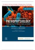 Test Bank for McCance & Huether’s Pathophysiology: The Biologic Basis for Disease in Adults and Children, 9th Edition, By Julia Rogers