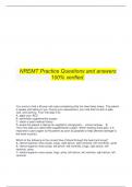 NREMT Practice Questions and answers 100% verified.