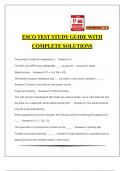 ESCO TEST STUDY GUIDE WITH COMPLETE SOLUTIONS