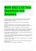 MAN 4583 Ch6 Test Questions and Answers 