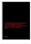 LIT 5353 Module 3 Empowering Diverse Learners: Strategies for Inclusive Education 2024 with complete solution; American College of Education