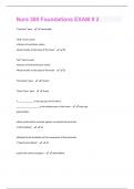 Nurs 300 Foundations EXAM # 2 Questions And Answers Rated A+