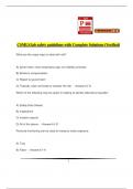 CSMLS lab safety guidelines with Complete Solutions (Verified)