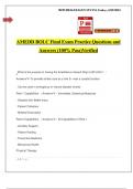 AMEDD BOLC Final Exam Practice Questions and Answers (100% Pass)Verified