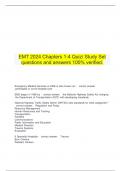  EMT 2024 Chapters 1-4 Quiz/ Study Set questions and answers 100% verified.