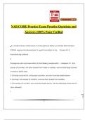 NAB CORE Practice Exam Practice Questions and Answers (100% Pass) Verified