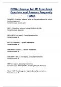 CCNA (Jeremys Lab IT) Exam bank Questions and Answers Frequently  Tested.