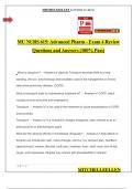 MU NURS 615: Advanced Pharm - Exam 4 Review Questions and Answers (100% Pass)