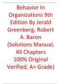 Solutions Manual For Behavior In Organizations 9th Edition By  Jerald Greenberg, Robert A. Baron