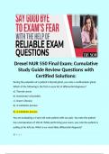 Drexel NUR 550 Final Exam; Cumulative Study Guide Review Questions with Certified Solutions