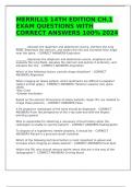 MERRILLS 14TH EDITION CH.1 EXAM QUESTIONS WITH CORRECT ANSWERS 100% 2024