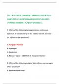 CIULLA –CLINICAL CHEMISTRY EXAM2022-2023 |ACTUAL  COMPLETE 437 QUESTIONS AND CORRECT ANSWERS  (VERIFIED ANSWERS ) ALREADY GRADED A+.