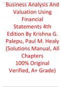 Solutions Manual For Business Analysis And Valuation Using Financial Statements 4th Edition By Krishna G. Palepu Paul M. Healy