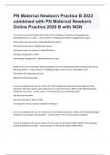 ATI PN Maternal Newborn Nightingale College -PN Maternal Newborn Practice B 2023 combined with PN Maternal Newborn Online Practice 2020 B with NGN 