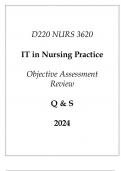 (WGU D220) NURS 3620 IT in Nursing Practice Objective Assessment Review Q & S 2024